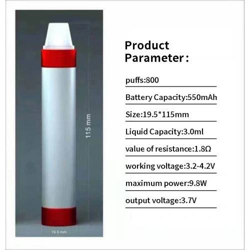 OEM/ODM -kertakäyttöinen vape -kynän LED -valo